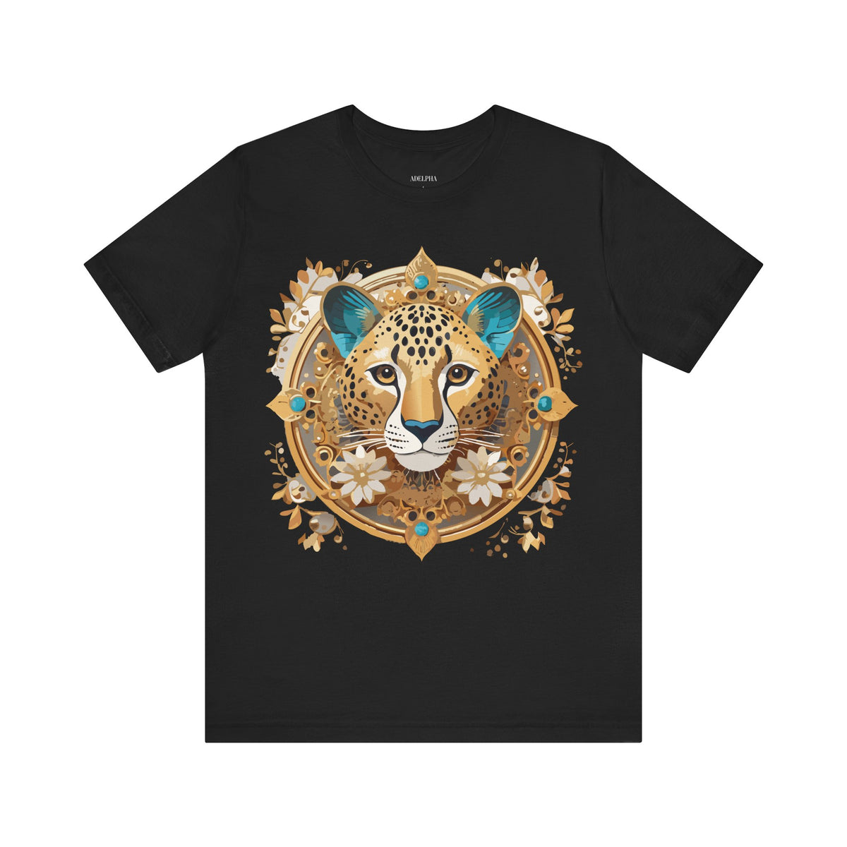 Medallion Graphic Unisex Cotton Bella+Canvas Tee with Floral Art Design m74