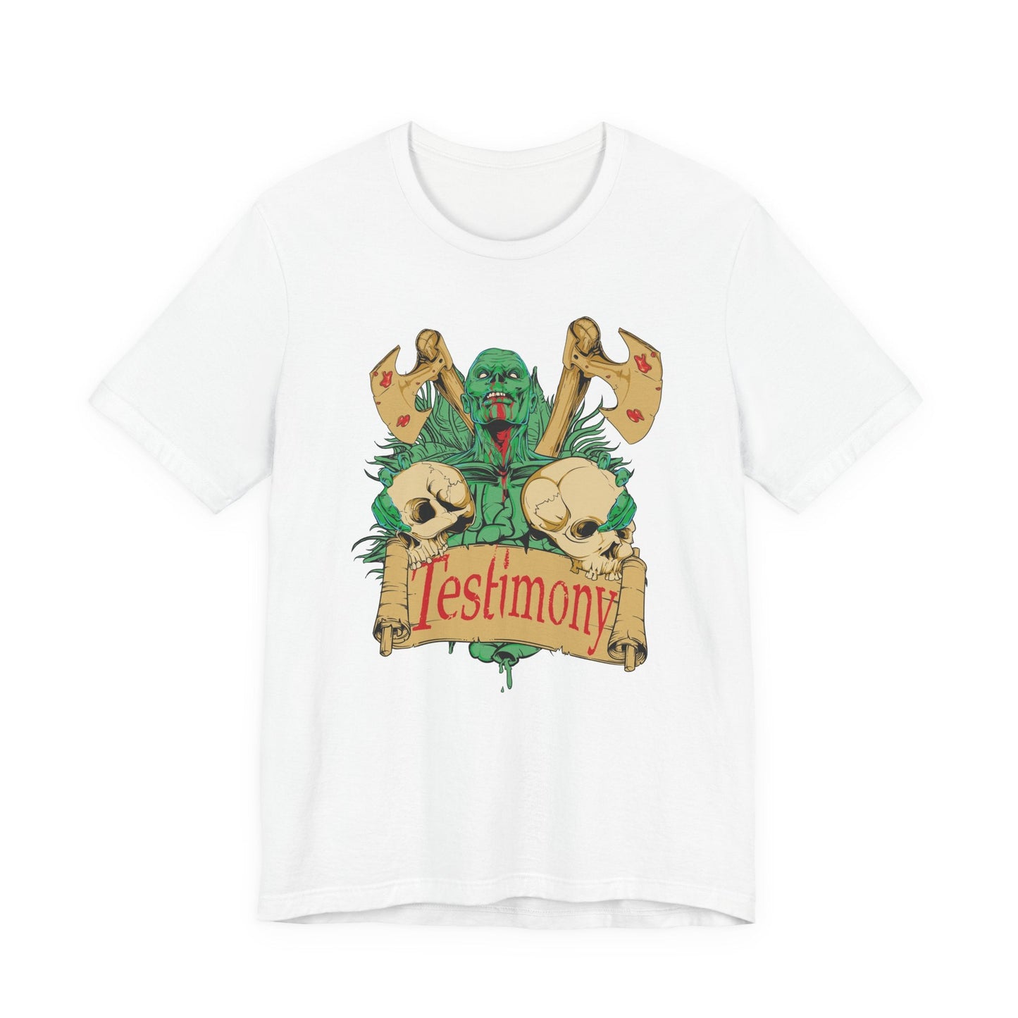 Cthulhu Skull Axes Testimony Tee Lovecraft Horror Mythos Shirt Art-42