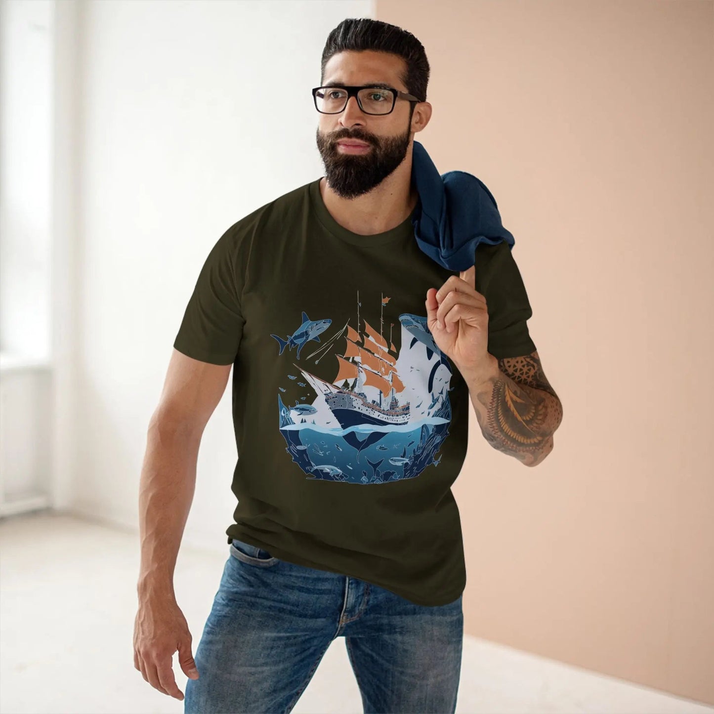 Ocean Coast Graphic Unisex 100 Cotton Staple Tee 33