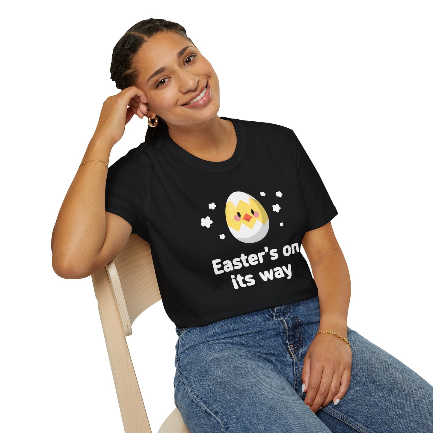 Easter Day T Shirt with Easter Design and Signature Print Unisex Gildan Softstyle Tee One Hundred Percent Cotton