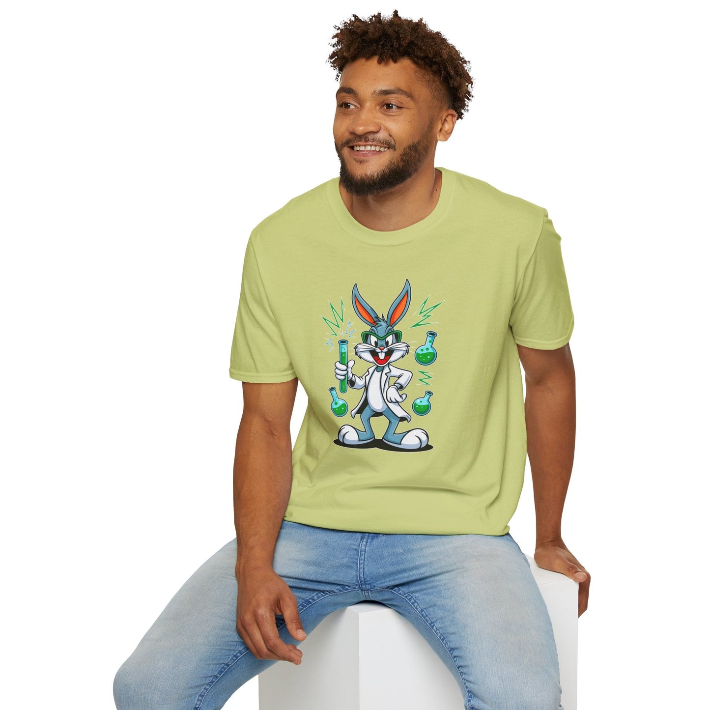 Bugs Bunny T Shirt Unisex Softstyle Cartoon Tee 100 Percent Ring Spun Cotton Graphic Artwork