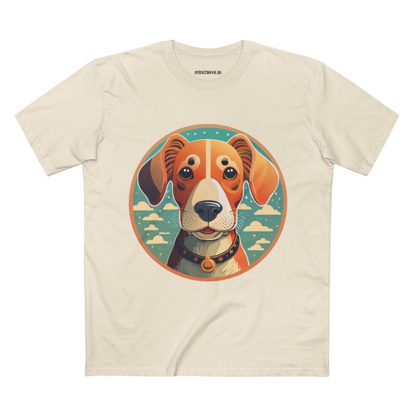 Dog Animal Art Shirt For Unisex Premium Cotton Tee By Retro2Nova With Original Art Design Built For Everyday Comfort