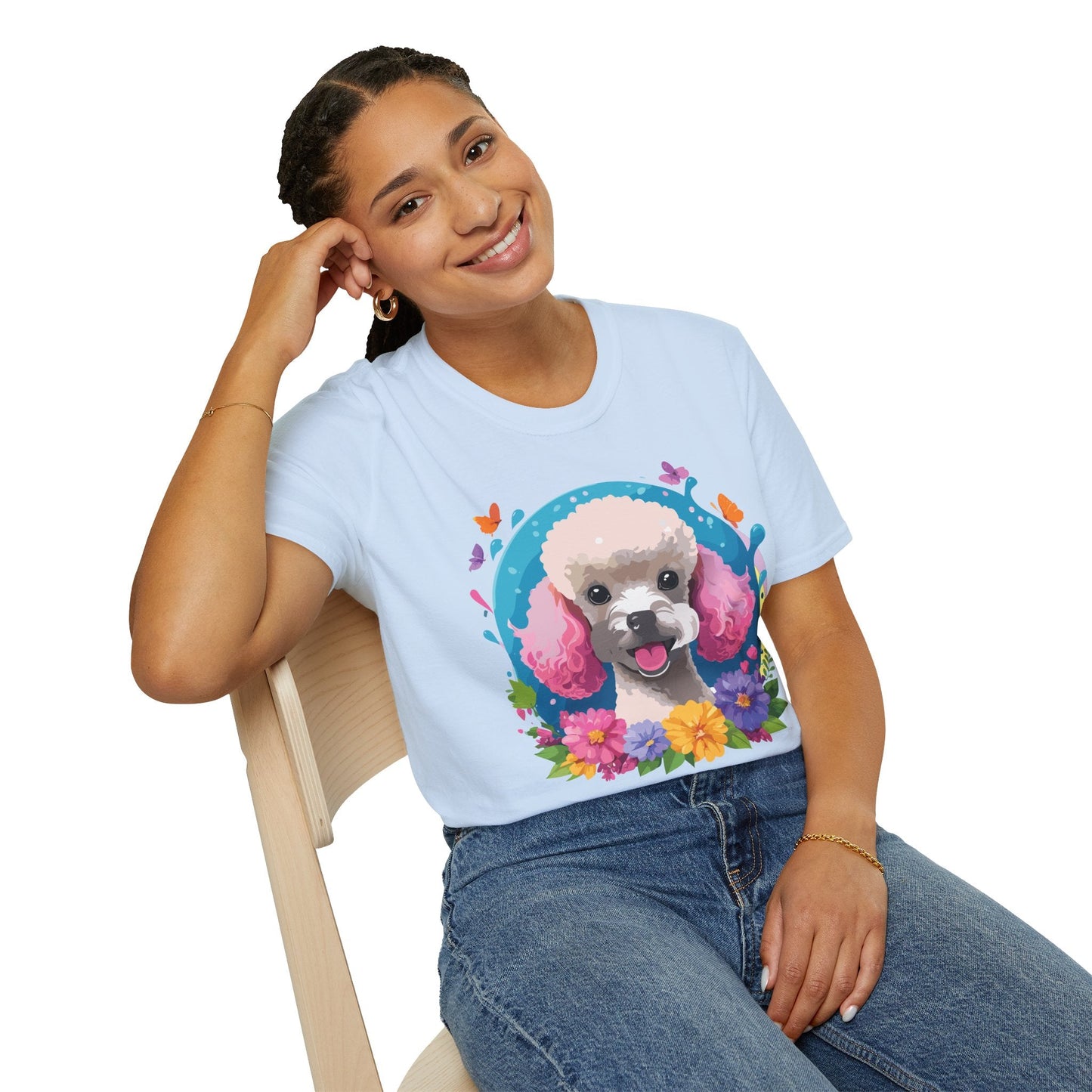 Dog Shirt With Animals Unisex Softstyle Tee 100 Percent Cotton Gildan 64000