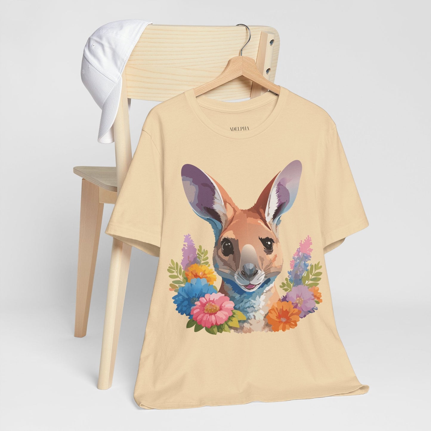 Kangaroo Graphic Unisex 100 Cotton Vintage Animal Artwork Tee 4