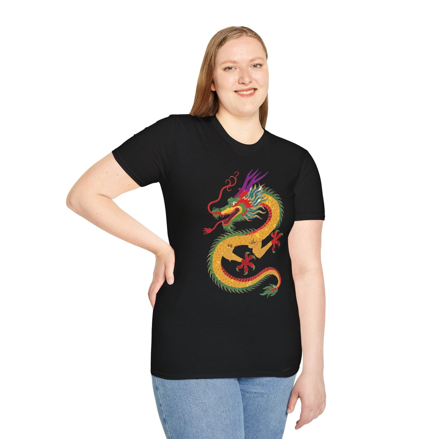 Dragon T Shirt Unisex Dragon Shirt Animal Design Softstyle Ring Spun Cotton Tee Comfort