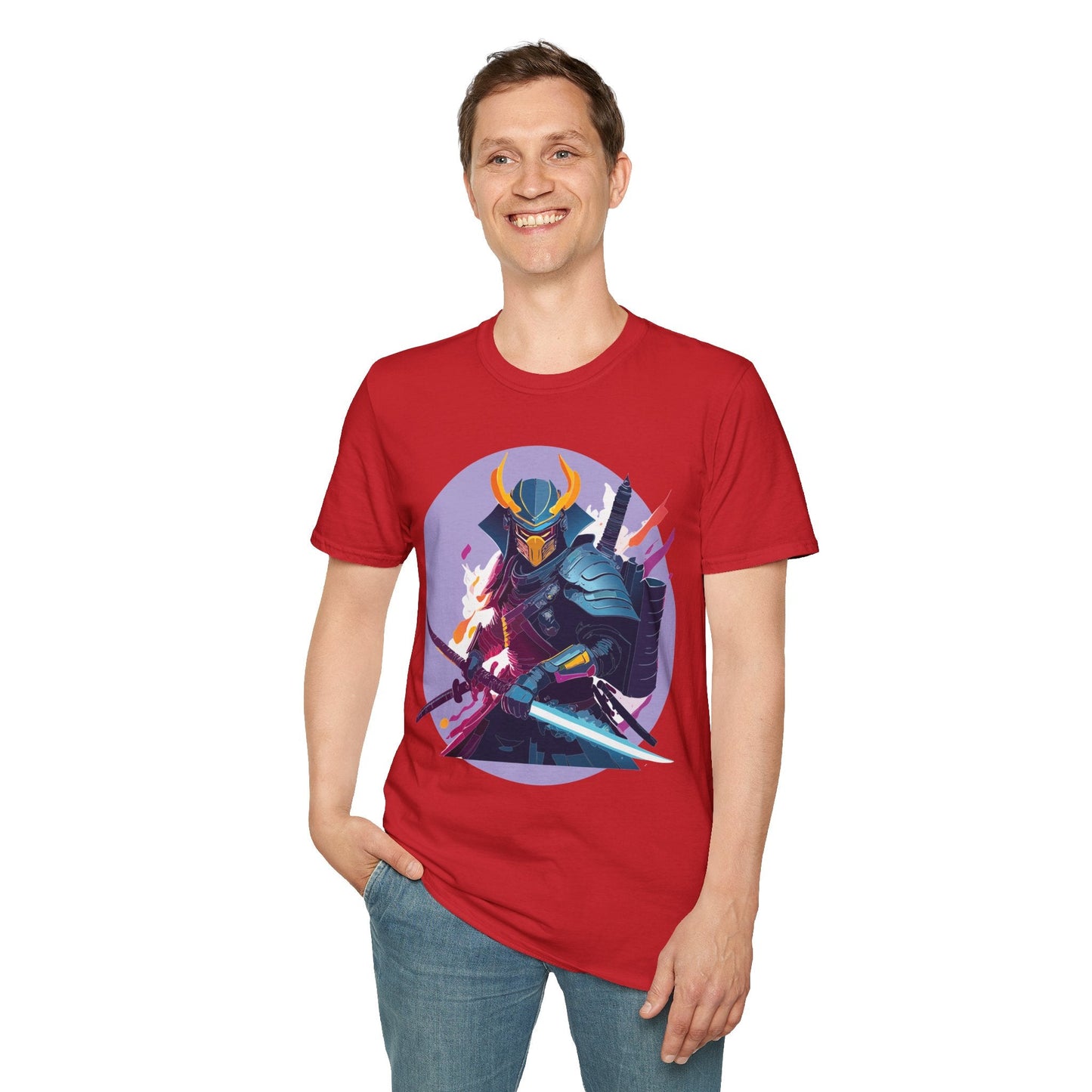 Samurai Shirt Unisex Softstyle Tee 100 Percent Ring Spun Cotton Comfortable Everyday Wear
