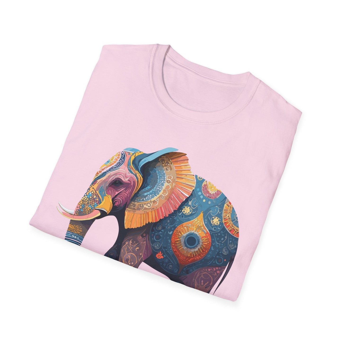 Elephant T Shirt Unisex Gildan Softstyle 64000 Tee With Animal Elephant Graphic Artwork