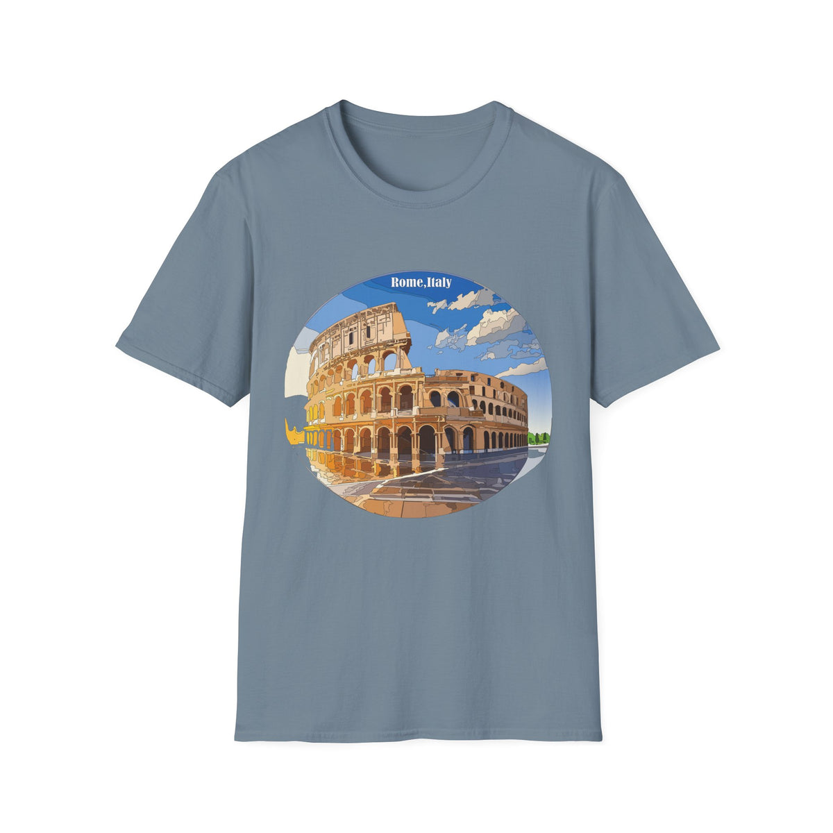 Colosseum Rome Illustration T-Shirt | Rome Italy Travel Souvenir