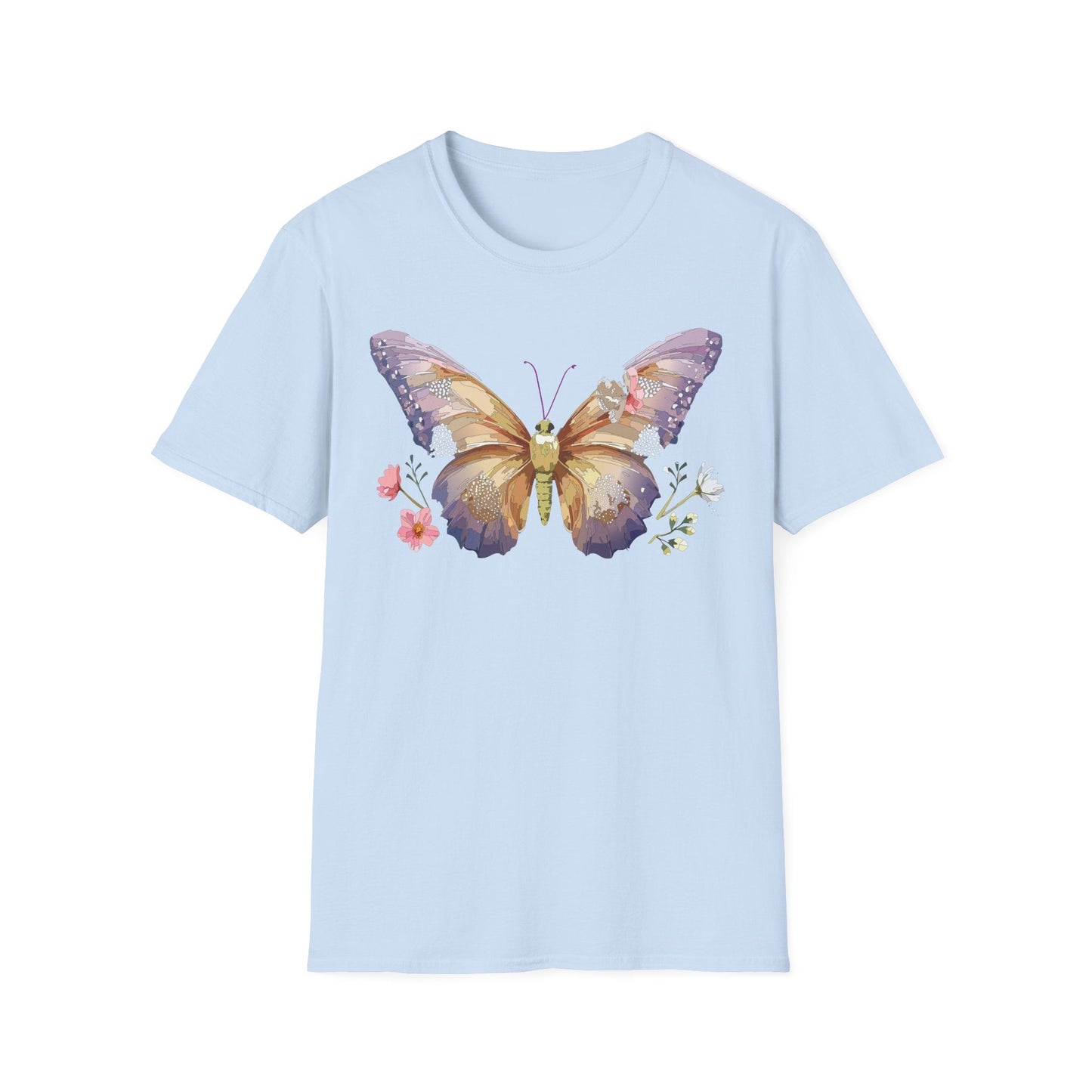 Monarch Butterfly Shirt Unisex Short Sleeve Tee Gildan Softstyle 64000 100 Percent Ring Spun Cotton