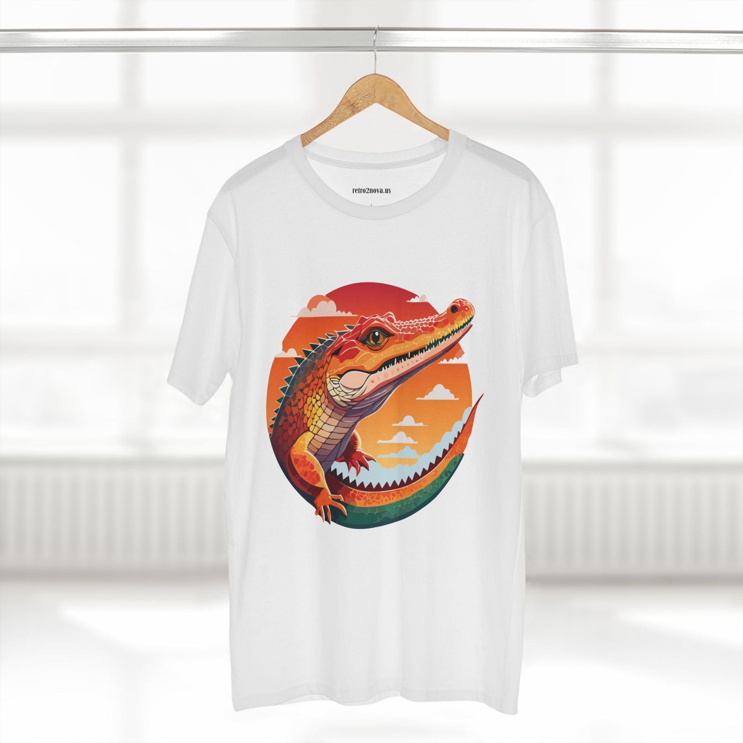 Unisex Crocodile Shirt With Original Art Design Premium Cotton Tee From Retro2Nova Art Collection Soft Breathable Graphic