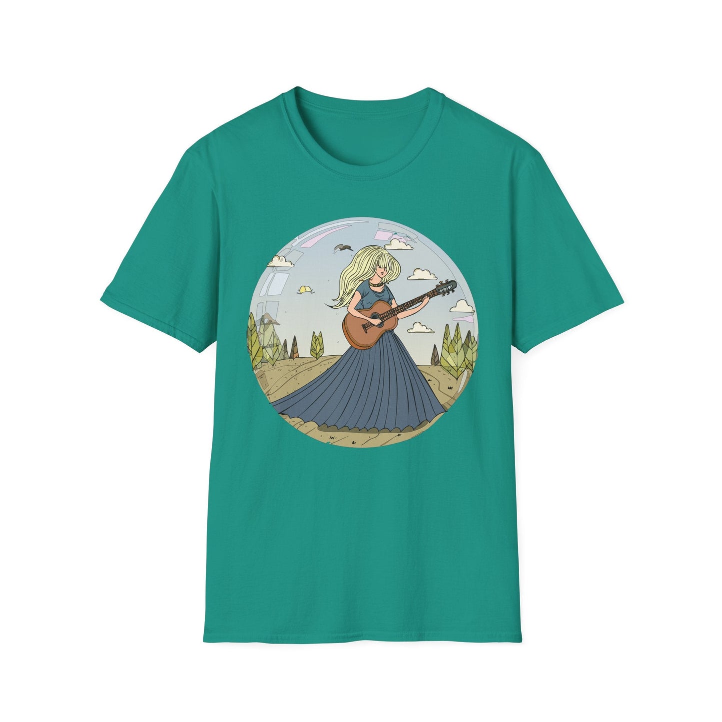 Womens Graphic T Shirt Art Design Tee Softstyle Cotton Ring-Spun Unisex Short Sleeve