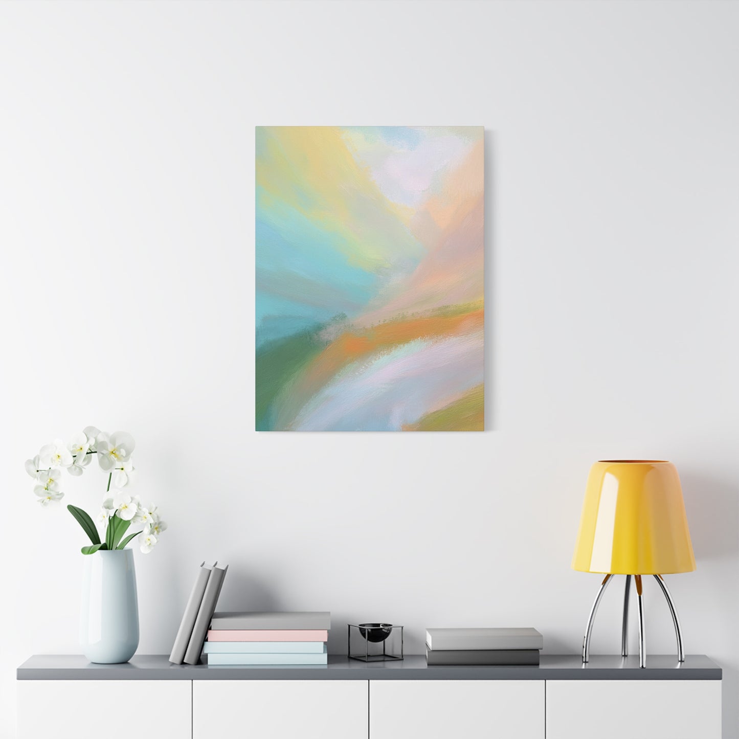 Abstract Pastel Painting Print Canvas 20x24,20x30,24x30 24x32,24x36,30x40 32x48,36x48,40x60 Pine-Wood Inner Frame ABS-94