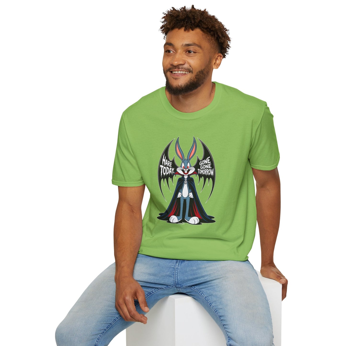 Cartoon Bunny Graphic Unisex Cotton Animal Animation Artwork Design Tee 15