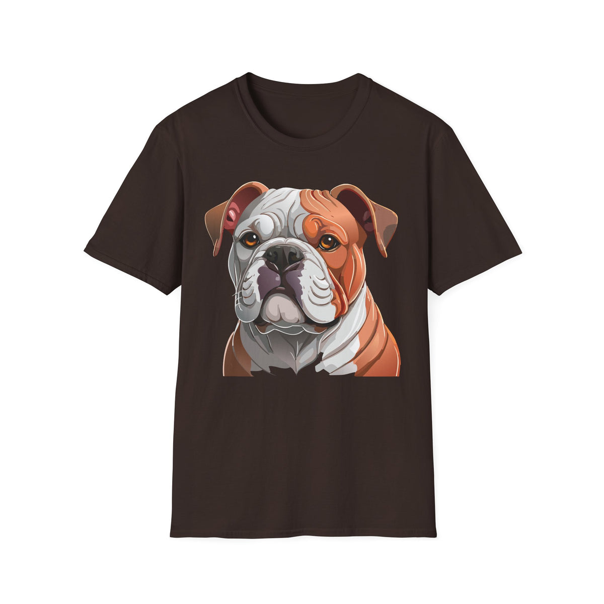 Bulldog Face T-Shirt | English Bulldog Illustration