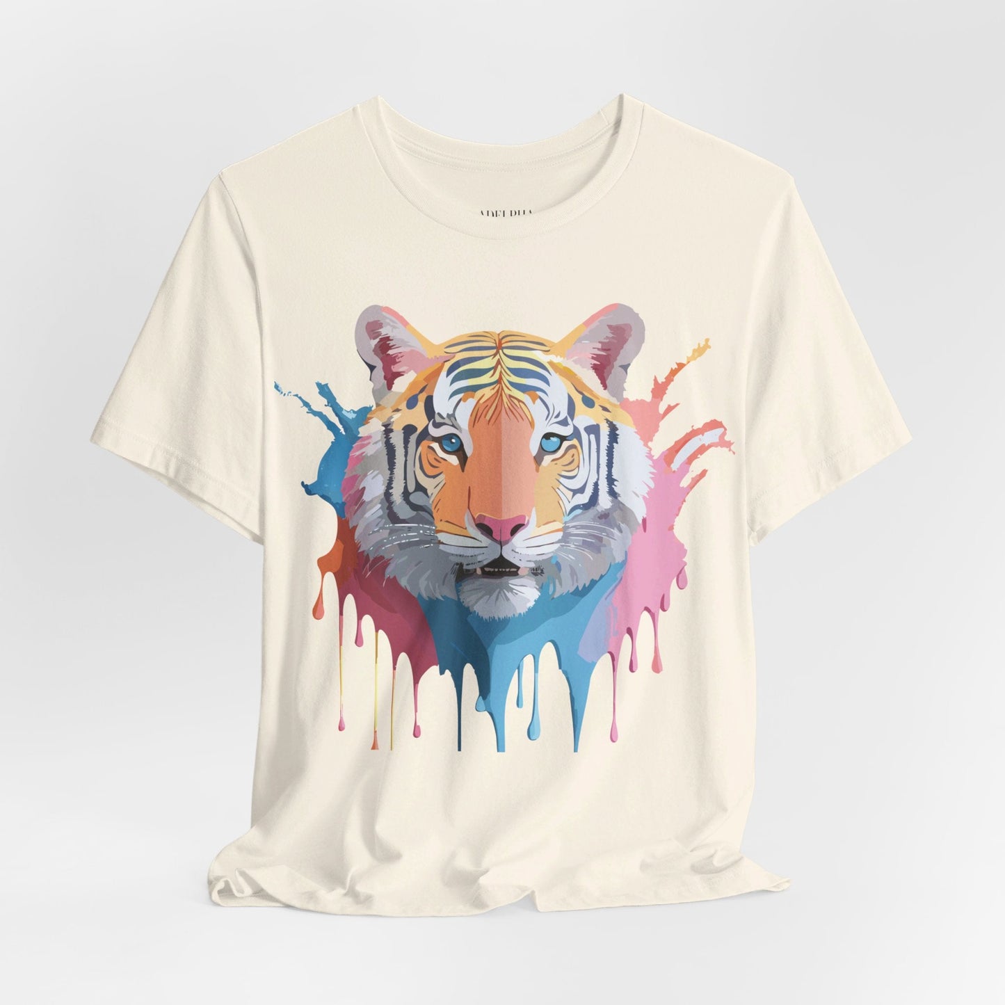Tiger Graphic Tee Unisex Short Sleeve Shirt With Vintage Inspired Adelpha Artwork