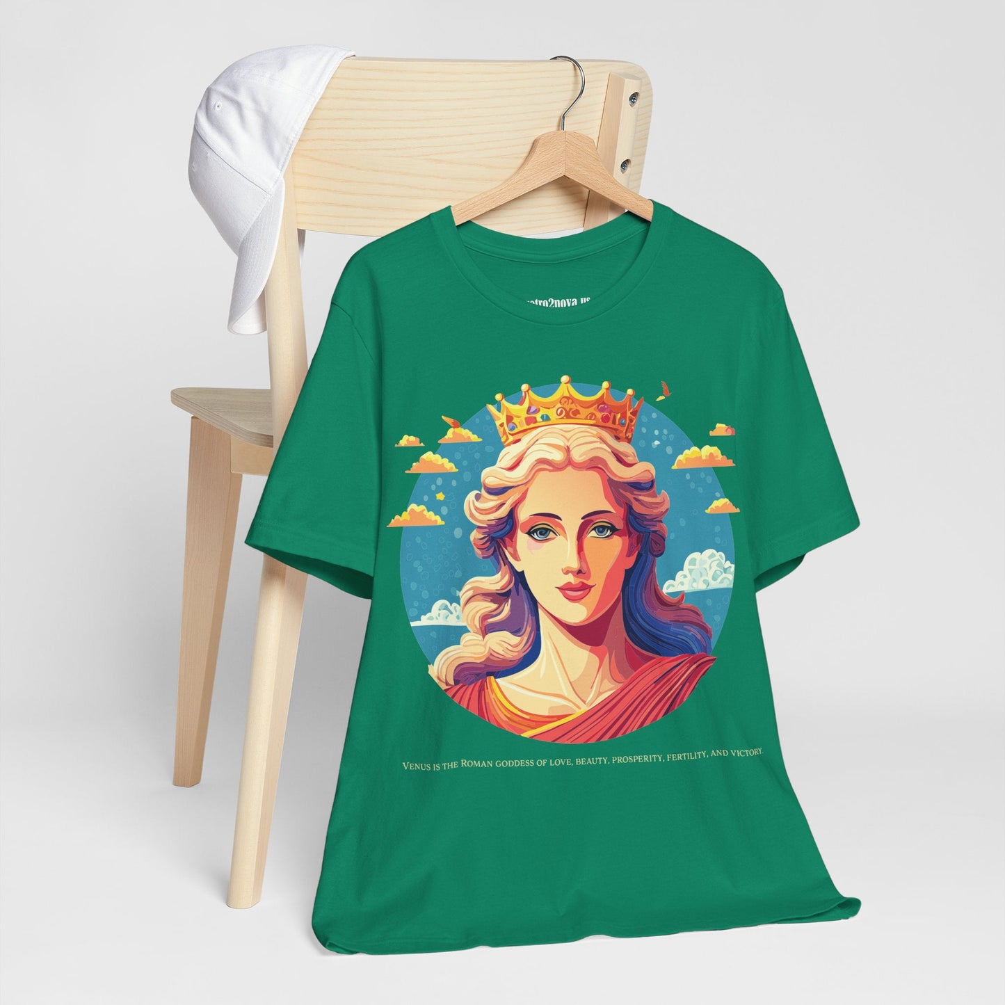 Goddess Venus Graphic Tee Unisex Cotton Short Sleeve Shirt With Original Retro2Nova Artwork