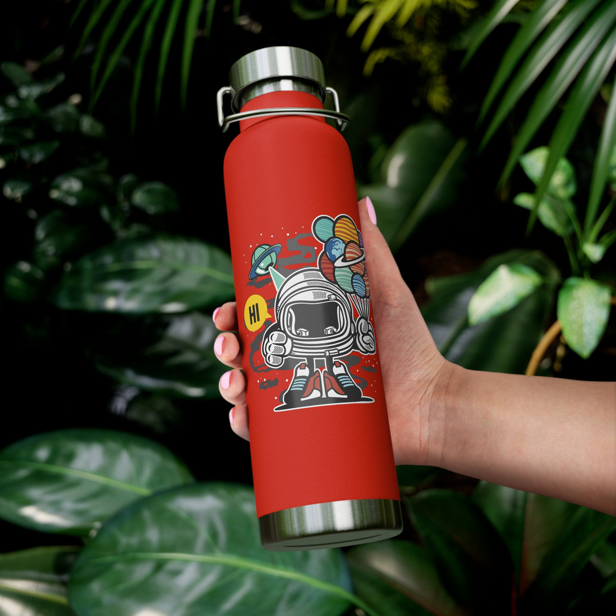 22oz Copper Insulated Water Bottle with Cartoon Design - CV86