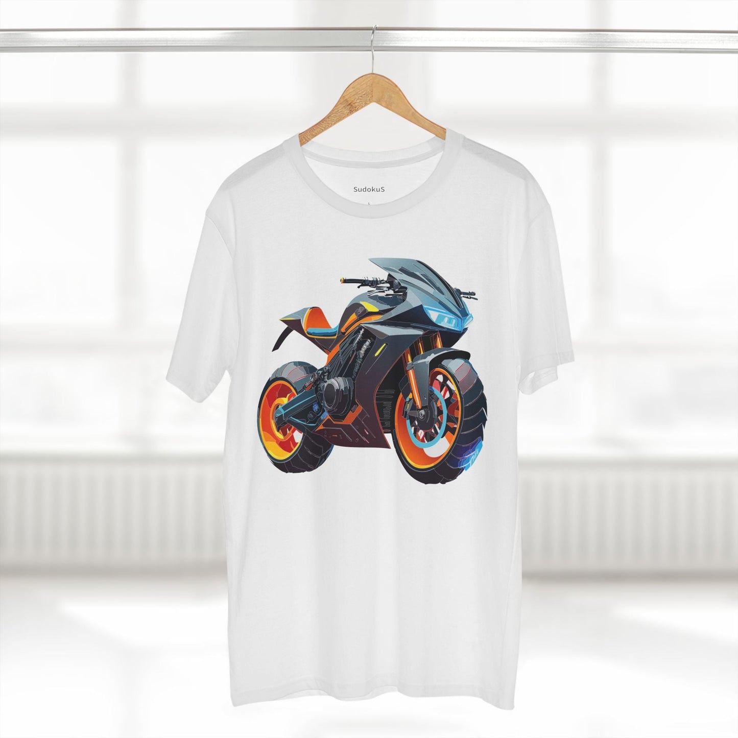 Moto Bike Graphic Unisex 100 Cotton Staple Tee 31