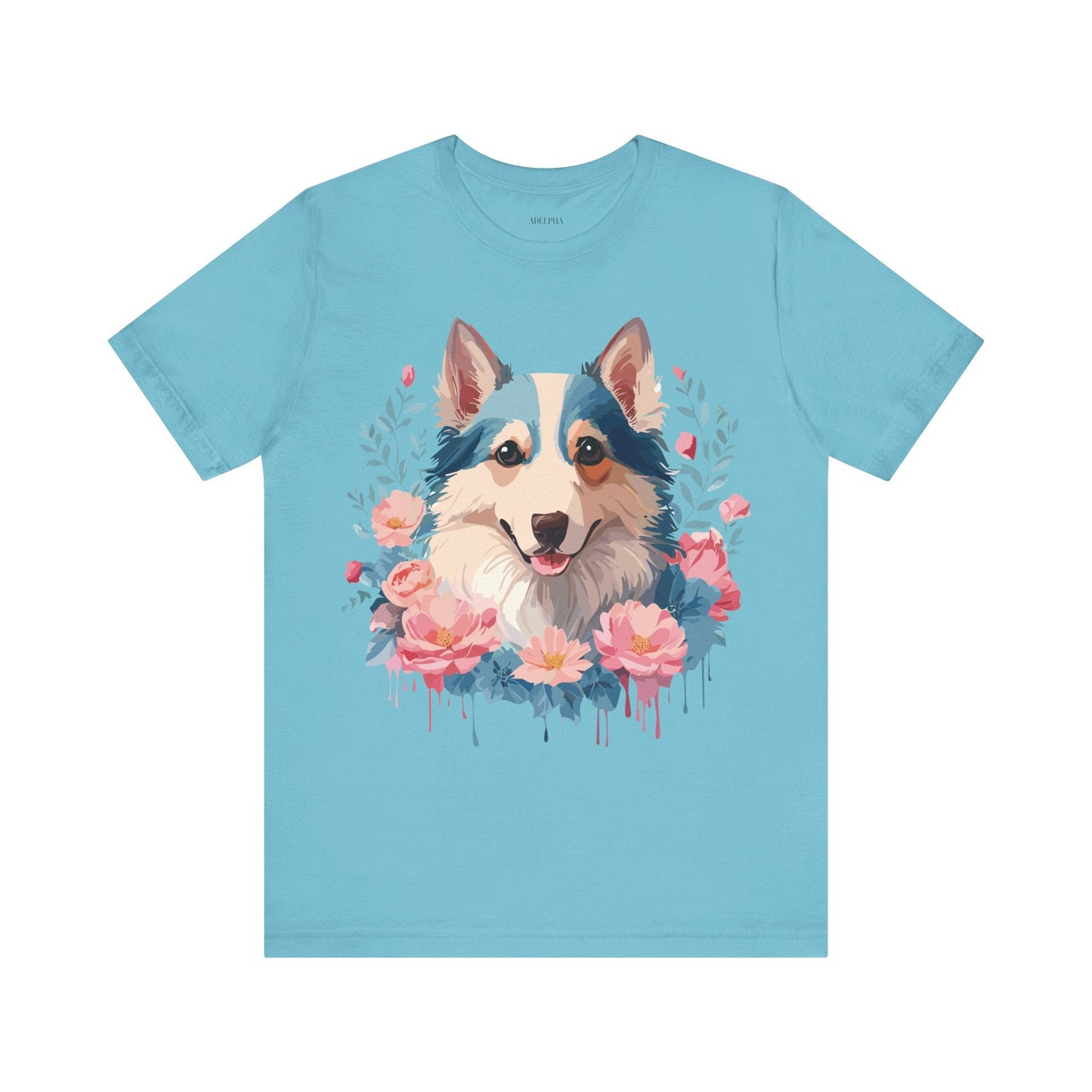 Unisex Graphic Dog Shirt Vintage Inspired Tee Art Design By Adelpha Premium Short Sleeve