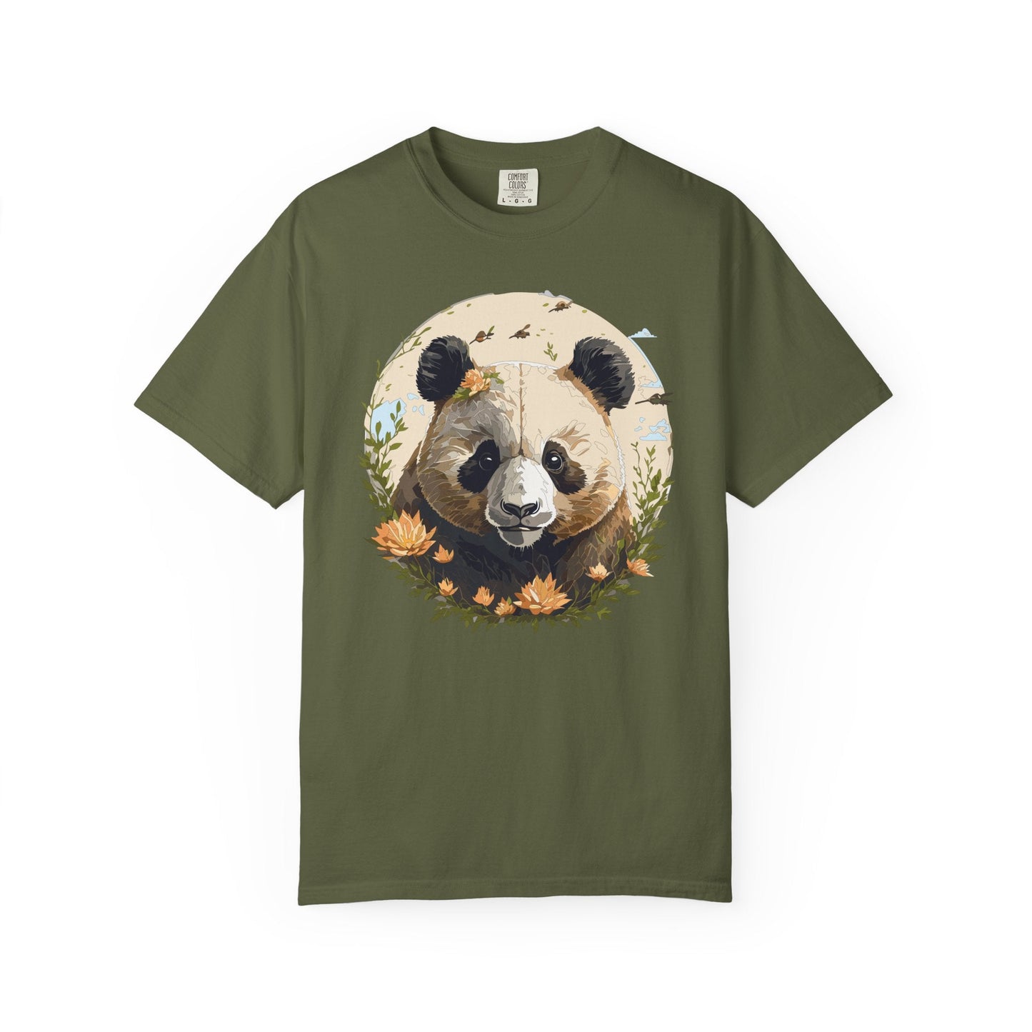 Panda Portrait Graphic T-Shirt Unisex Cotton Floral Animal Art Tee p9
