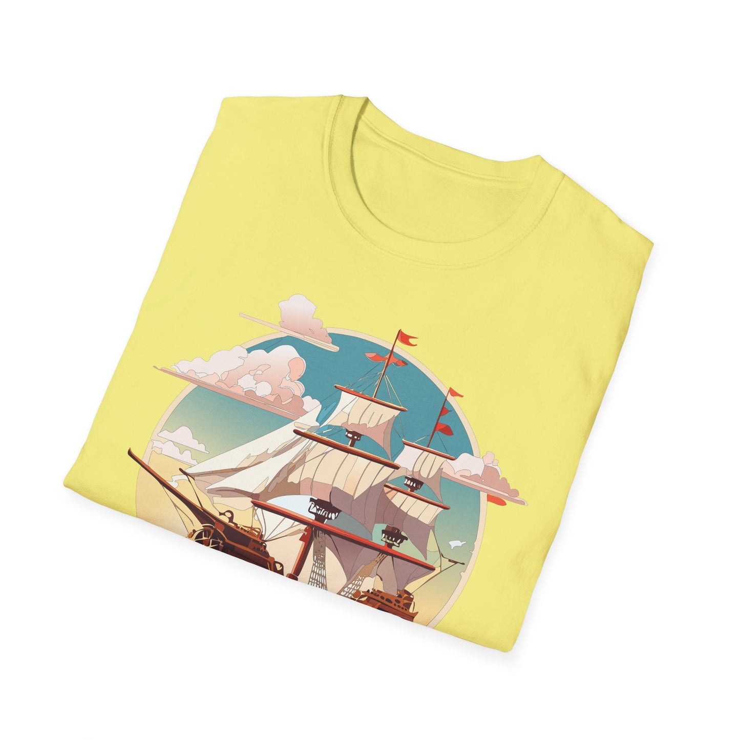 Unisex Ship T Shirts Frigate Vessel Tee Shirt Gildan Softstyle 64000 Cotton Comfort Premium Tee