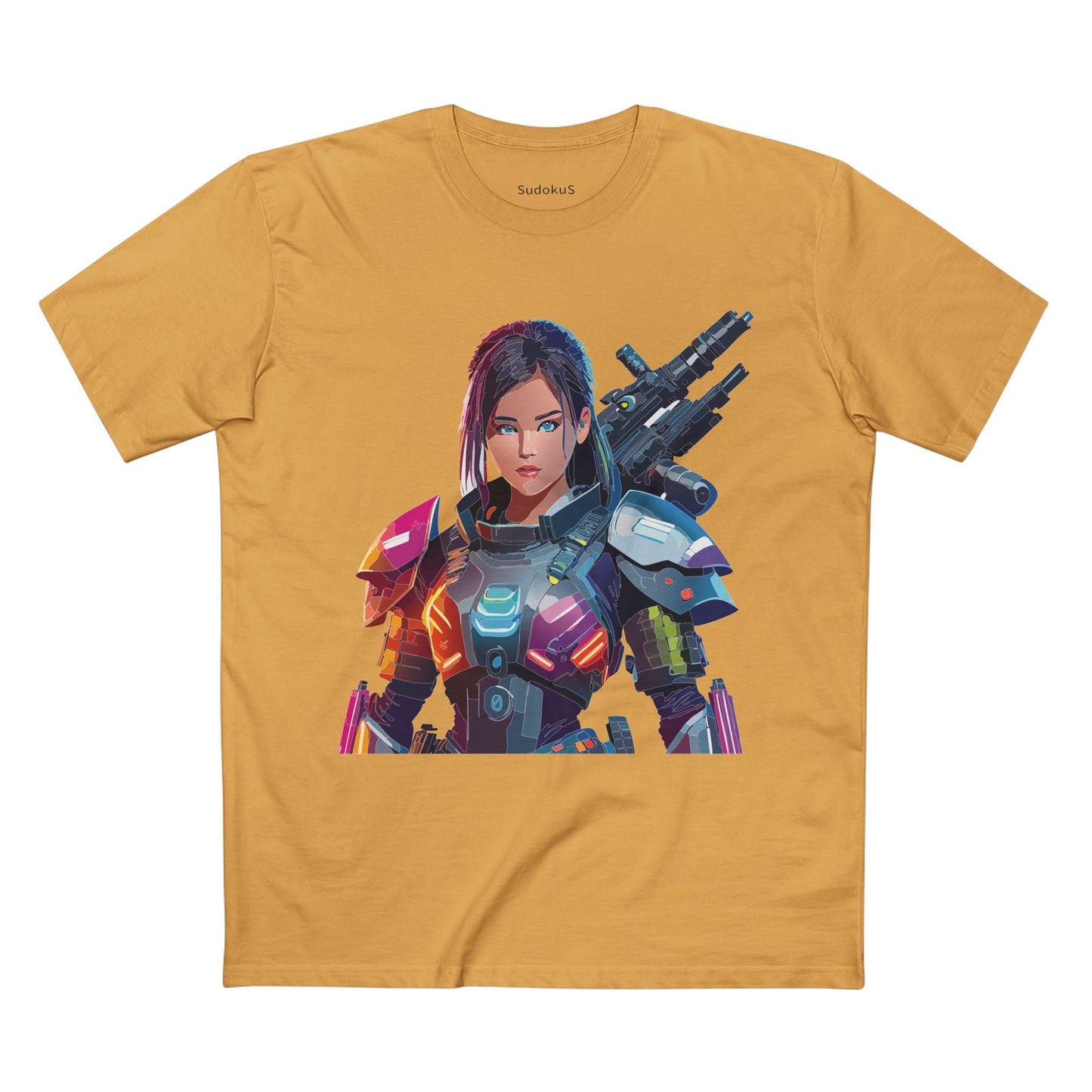 Army-woman Graphic Unisex 100 Cotton Staple Tee 2