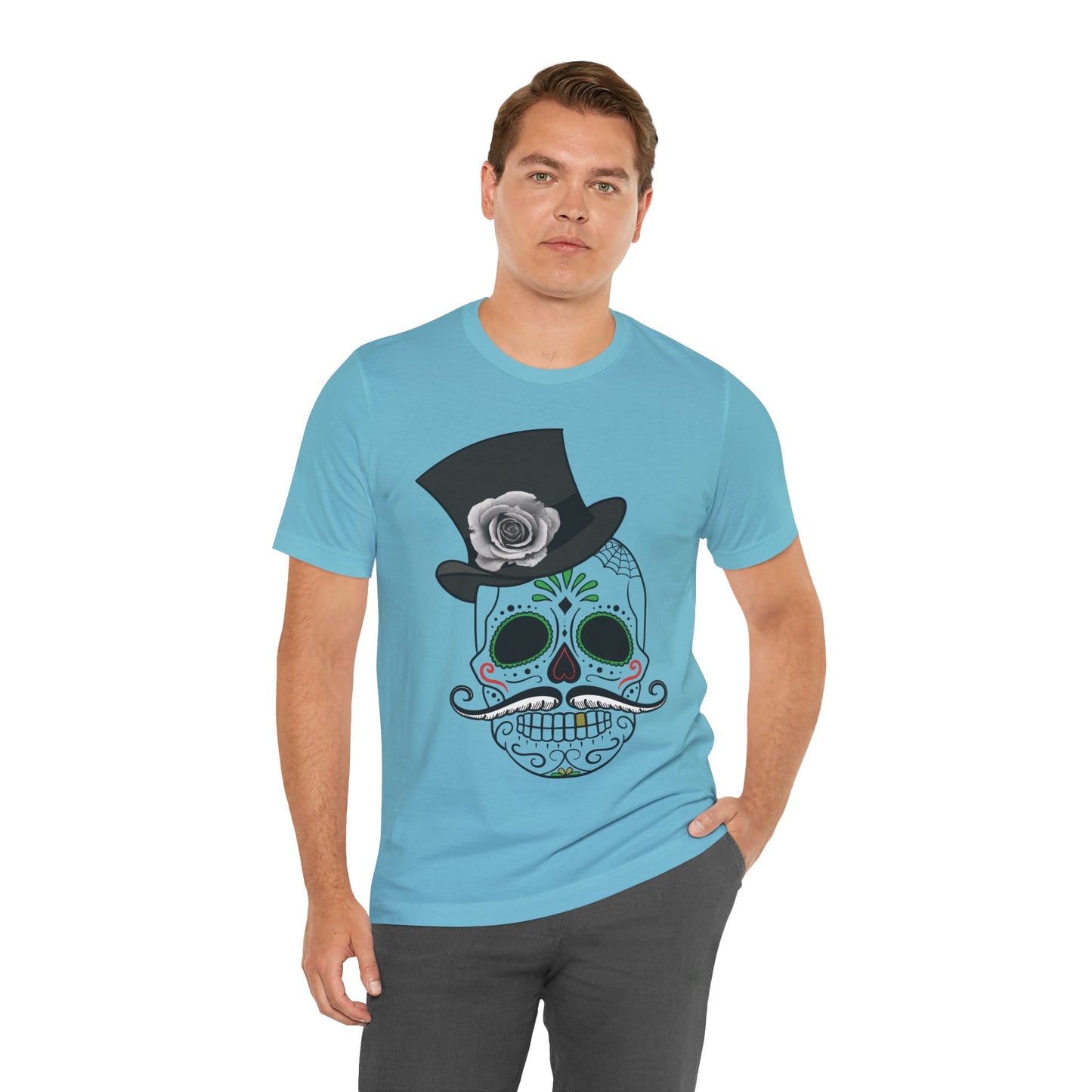 Unisex-T-Shirt aus Baumwolle mit Totenkopf