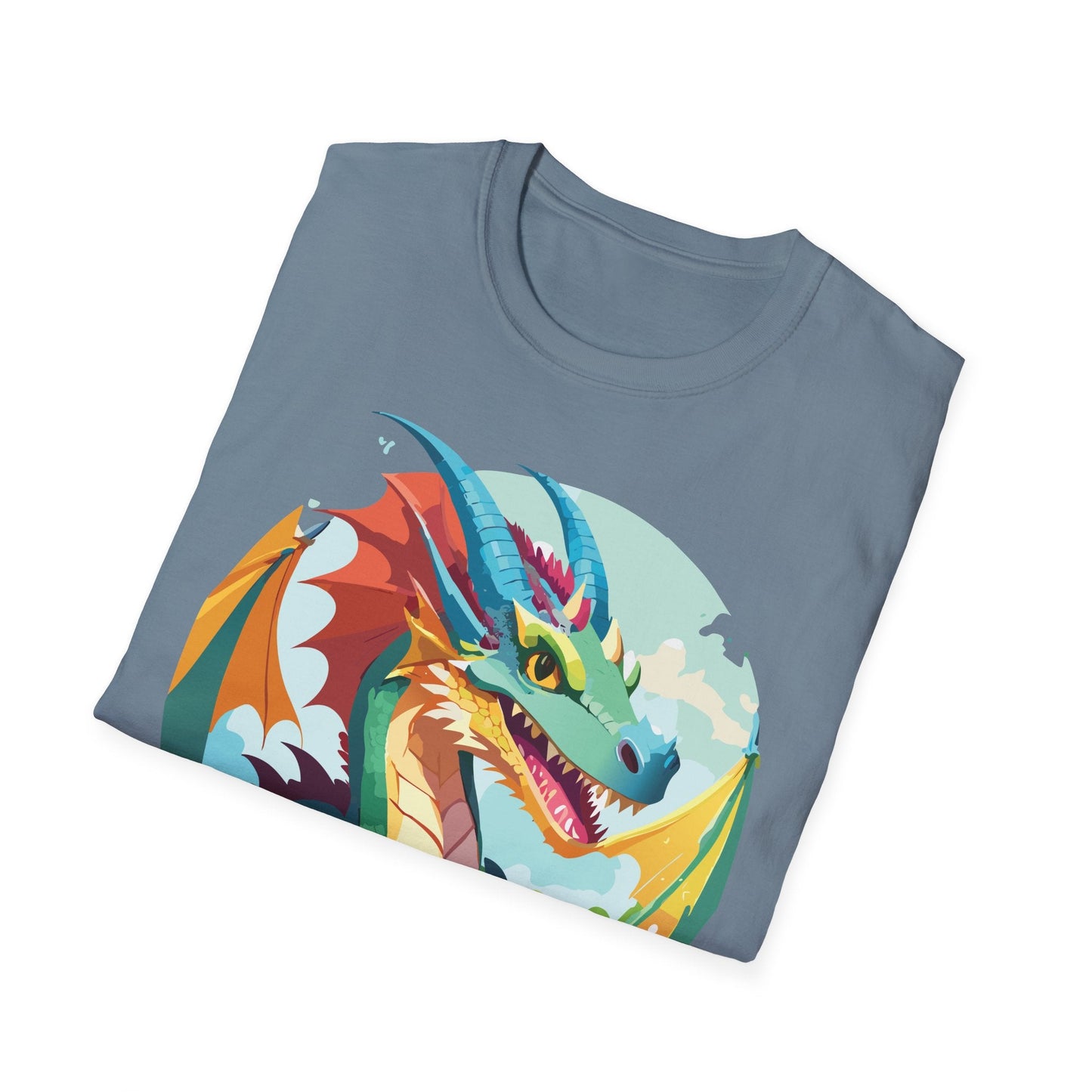Unisex Dragon Graphic Tee By Gildan Softstyle 64000 Short Sleeve Cotton Tee Art Design