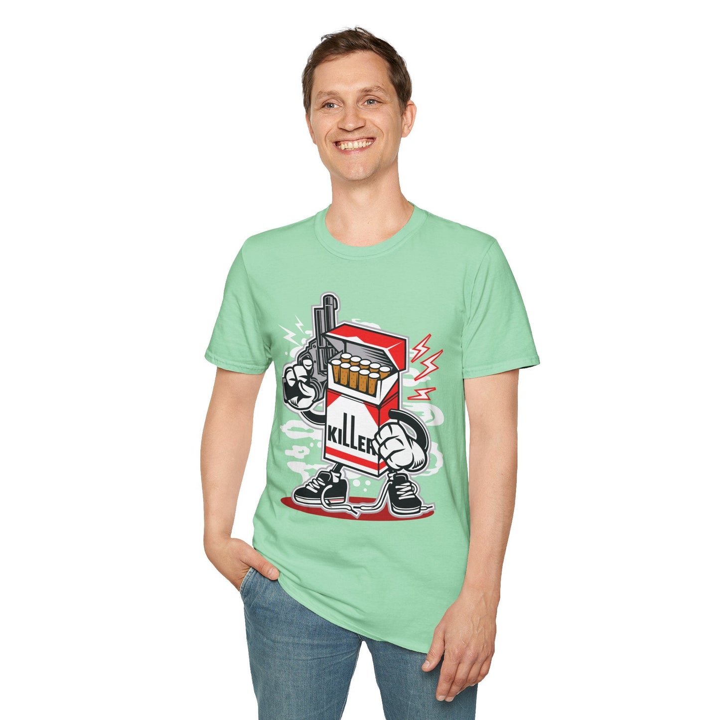 Cartoon T Shirt Animation Tee Funny Unisex Gildan Softstyle 64000 100 Percent Ring Spun Cotton