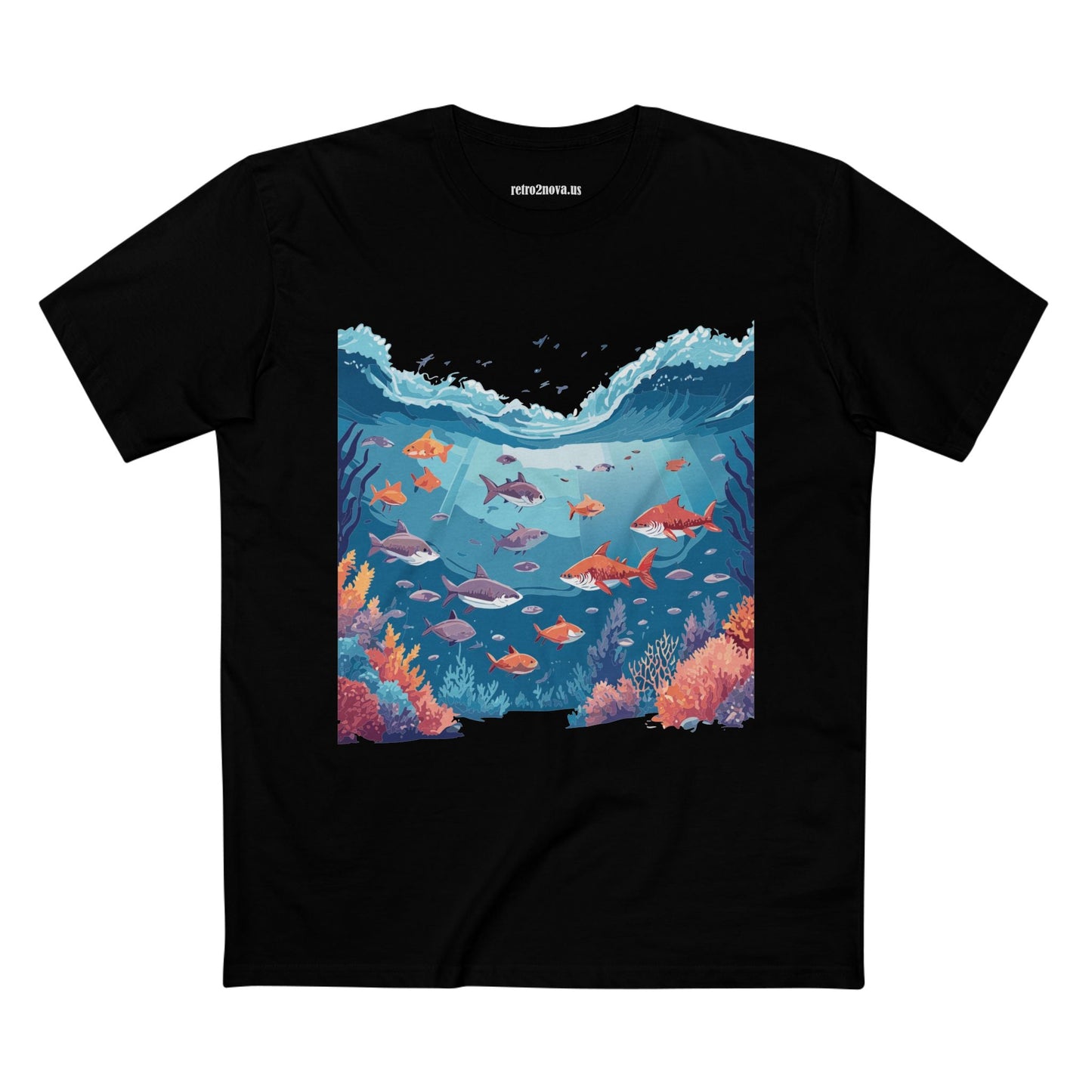 Ocean Pacific OP11 Ocean Shirt Unisex Premium Cotton Tee With Original Art Design Retro2Nova