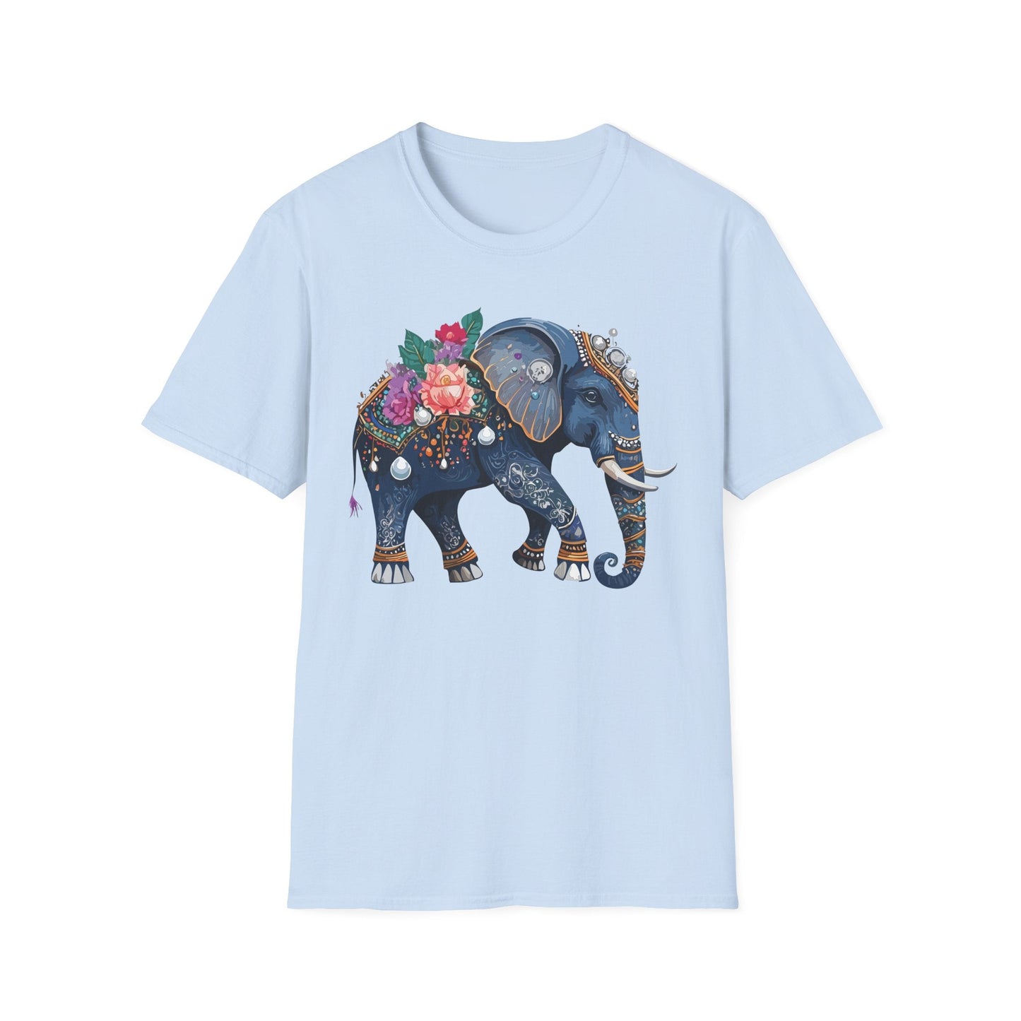 Elephant T Shirt Unisex Softstyle Tee Gildan 64000 100 Percent Cotton Comfort Everyday