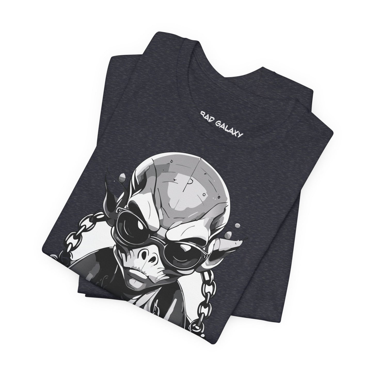 Graphic Cotton T Shirt Unisex Short Sleeve Alien Artwork By Bad Galaxy Premium Everyday Wear