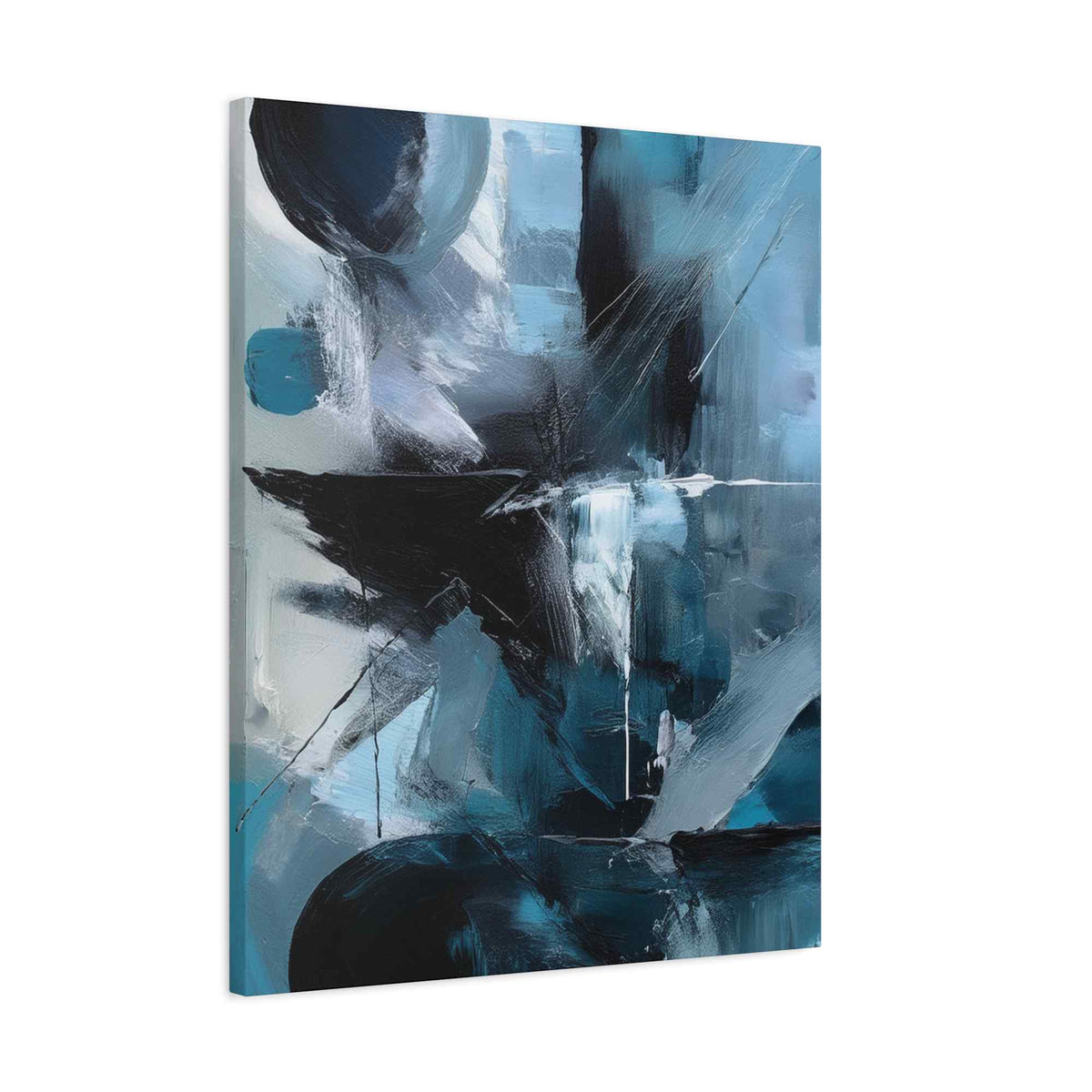 Blue Abstract Painting Print Canvas 20x24,20x30,24x30, 24x32,24x36,30x40, 32x48,36x48,40x60 Pine-Wood Inner Frame ABS-29