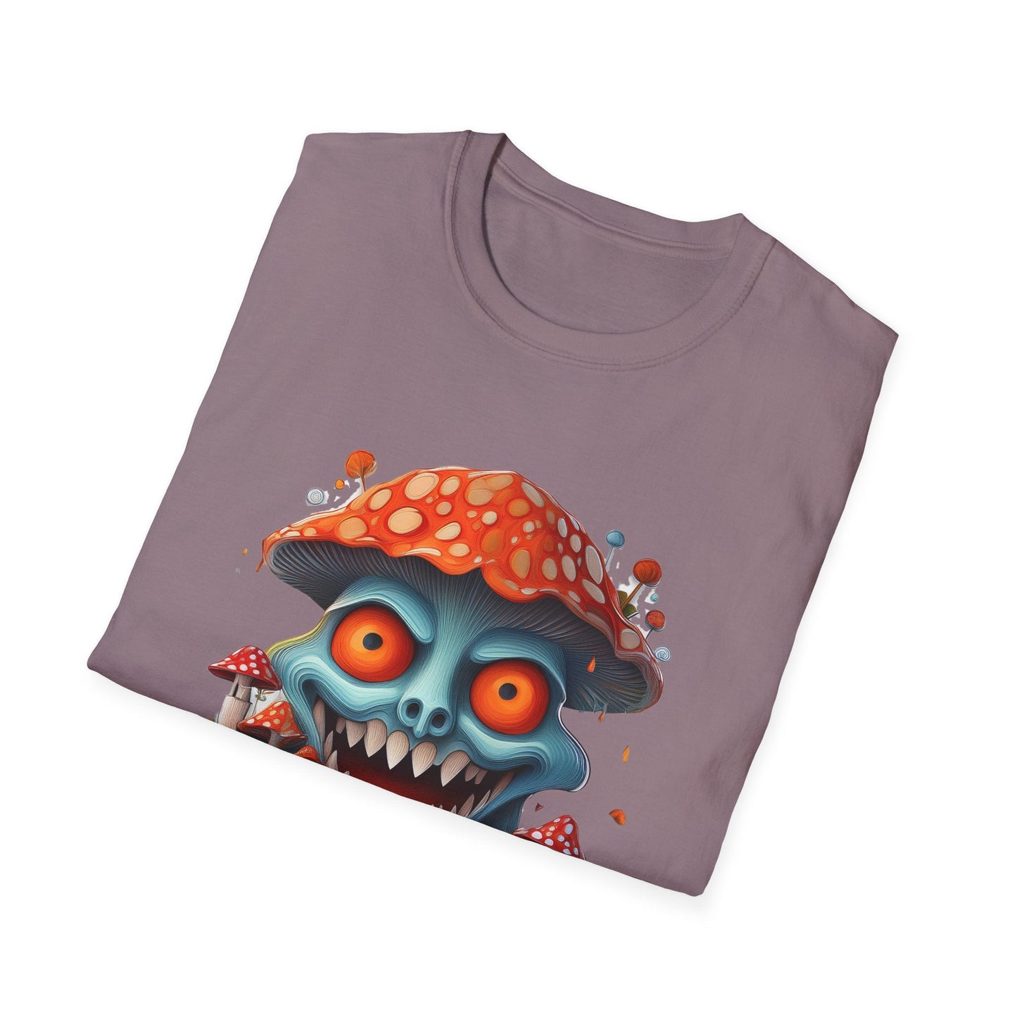 Funny Mashroom Graphic Unisex Softstyle Cotton With Cartoon Illustration Design 3