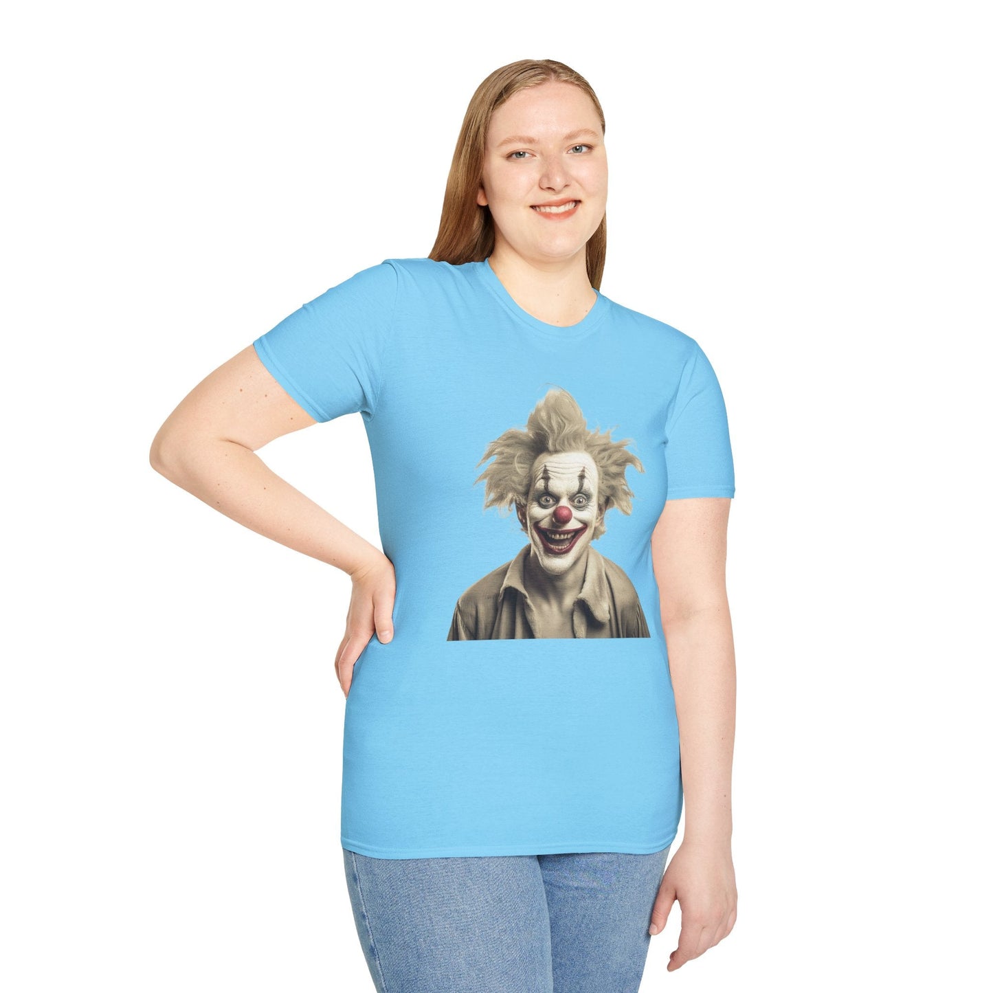 Clown Shirt Unisex T Shirt Funny Man Circus Shirt Scary Man Shirt Softstyle Gildan 64000
