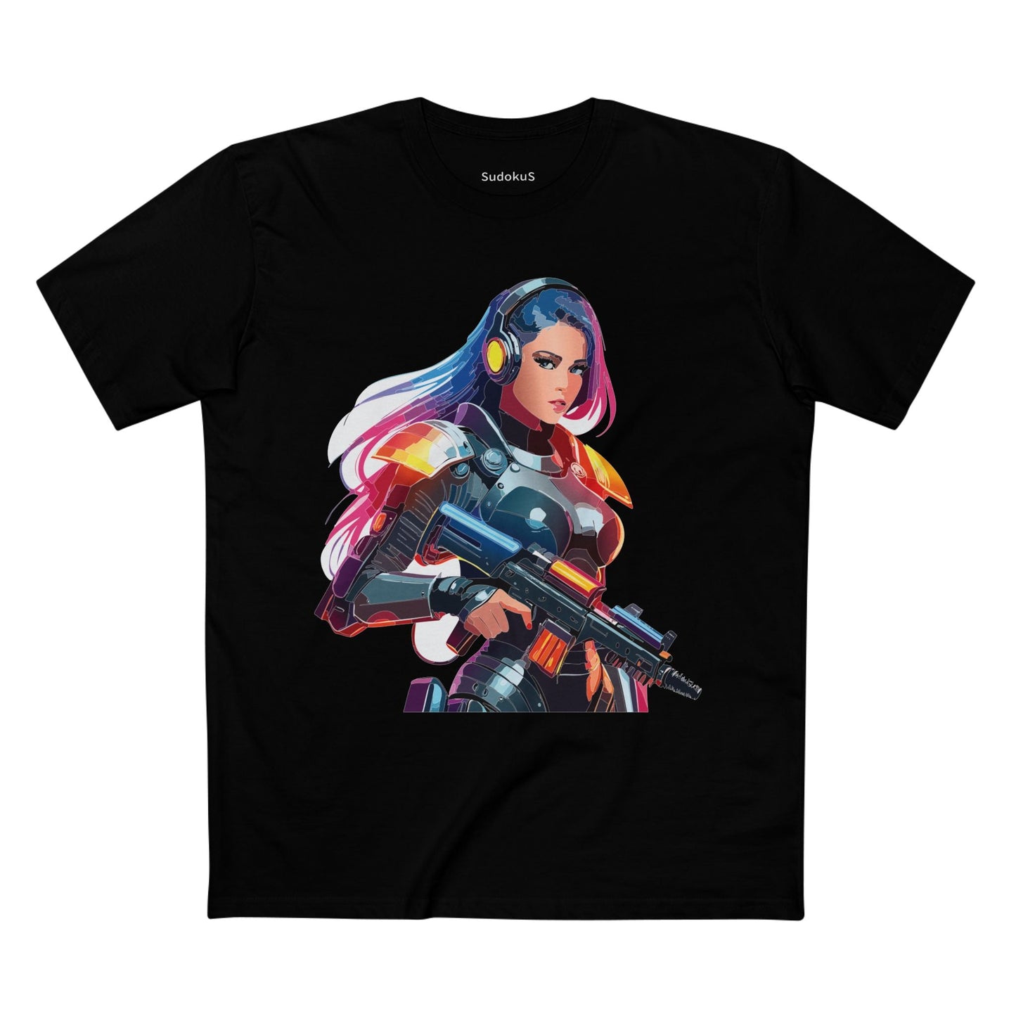 Army-woman Graphic Unisex 100 Cotton Staple Tee 18