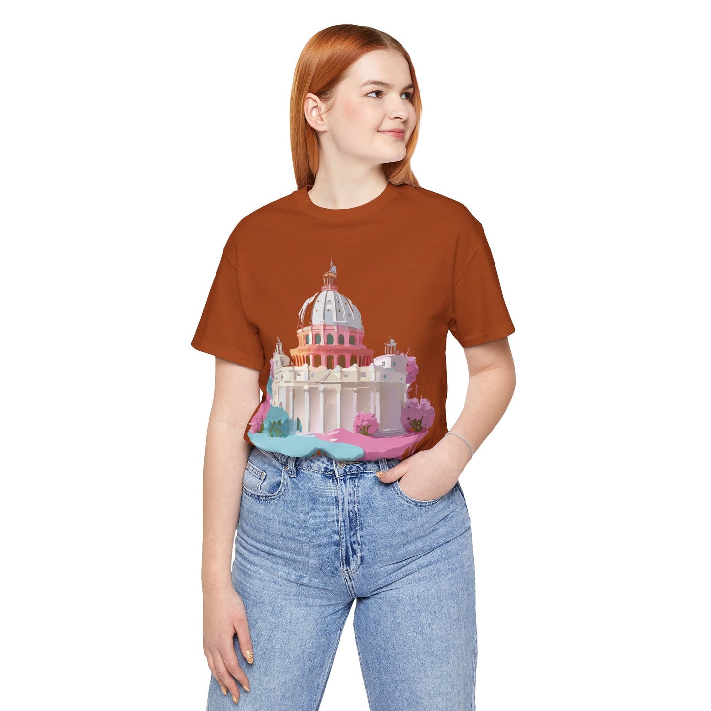 Unisex Graphic Tee With Rome Artwork By Adelpha Vintage Inspired Short Sleeve Shirt