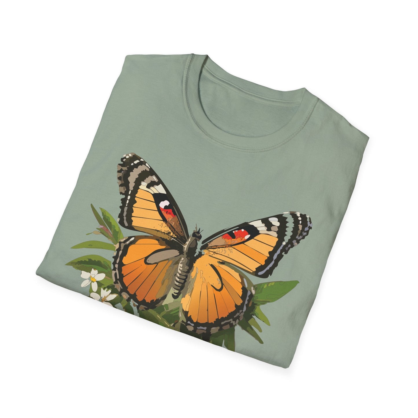 Monarch Butterfly Shirt Unisex Softstyle Tee 100 Percent Ring Spun Cotton Gildan 64000