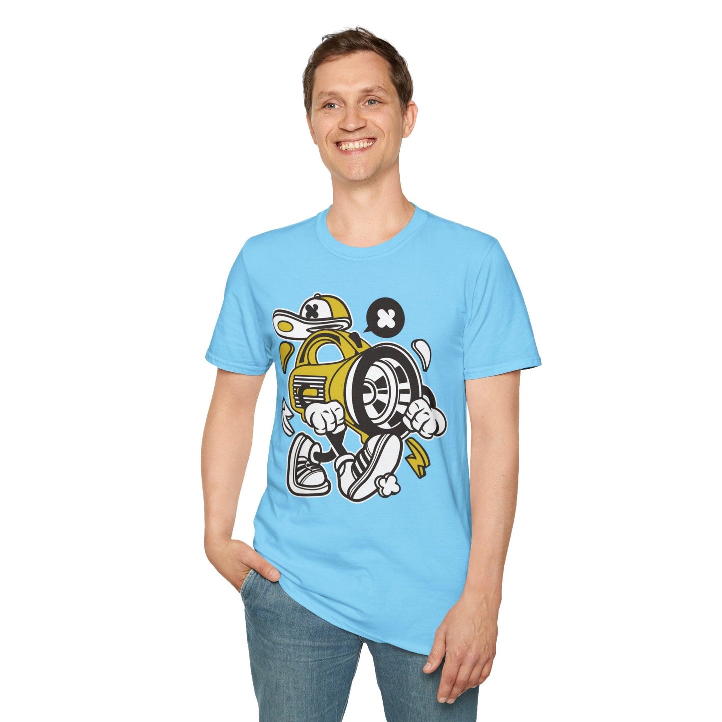 Cartoon T Shirt Animation Tee Funny Tee Unisex Softstyle Cotton Tee Gildan 64000