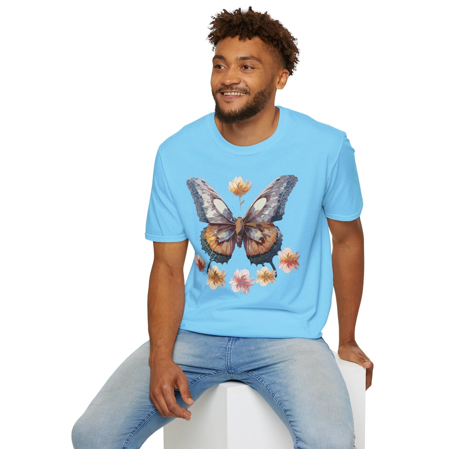 Butterfly Shirt Unisex Monarch Butterfly Tee Gildan Softstyle 64000 Ring Spun Cotton