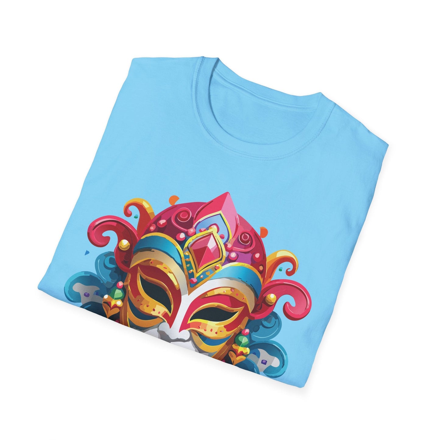 Mask Tee Shirt Unisex Masquerade Tees Softstyle 64000 100 Percent Cotton Lightweight Breathable
