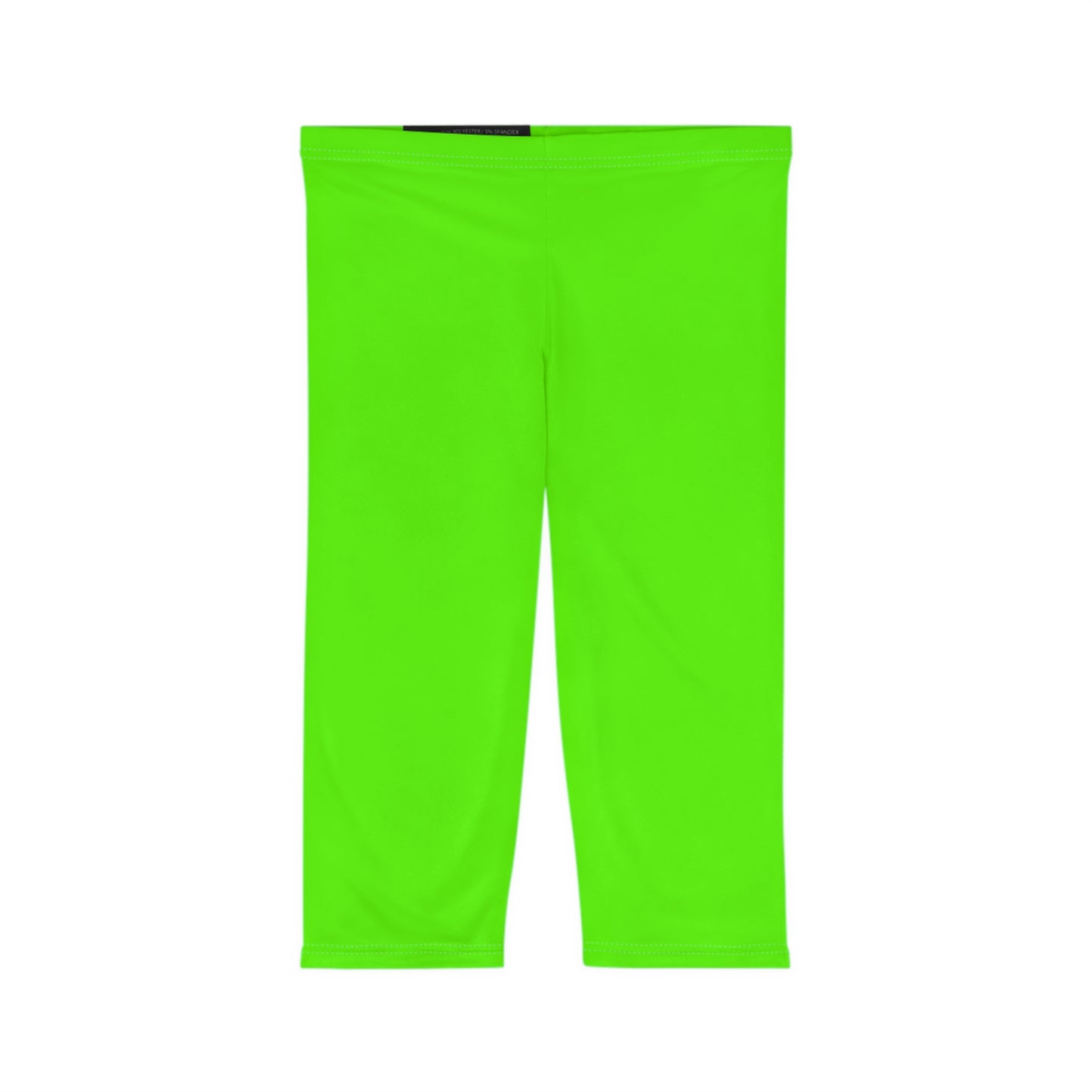 Neon Grass Color Women's Brushed Suede Poly Span Casual Capri Leggings XS-2XL