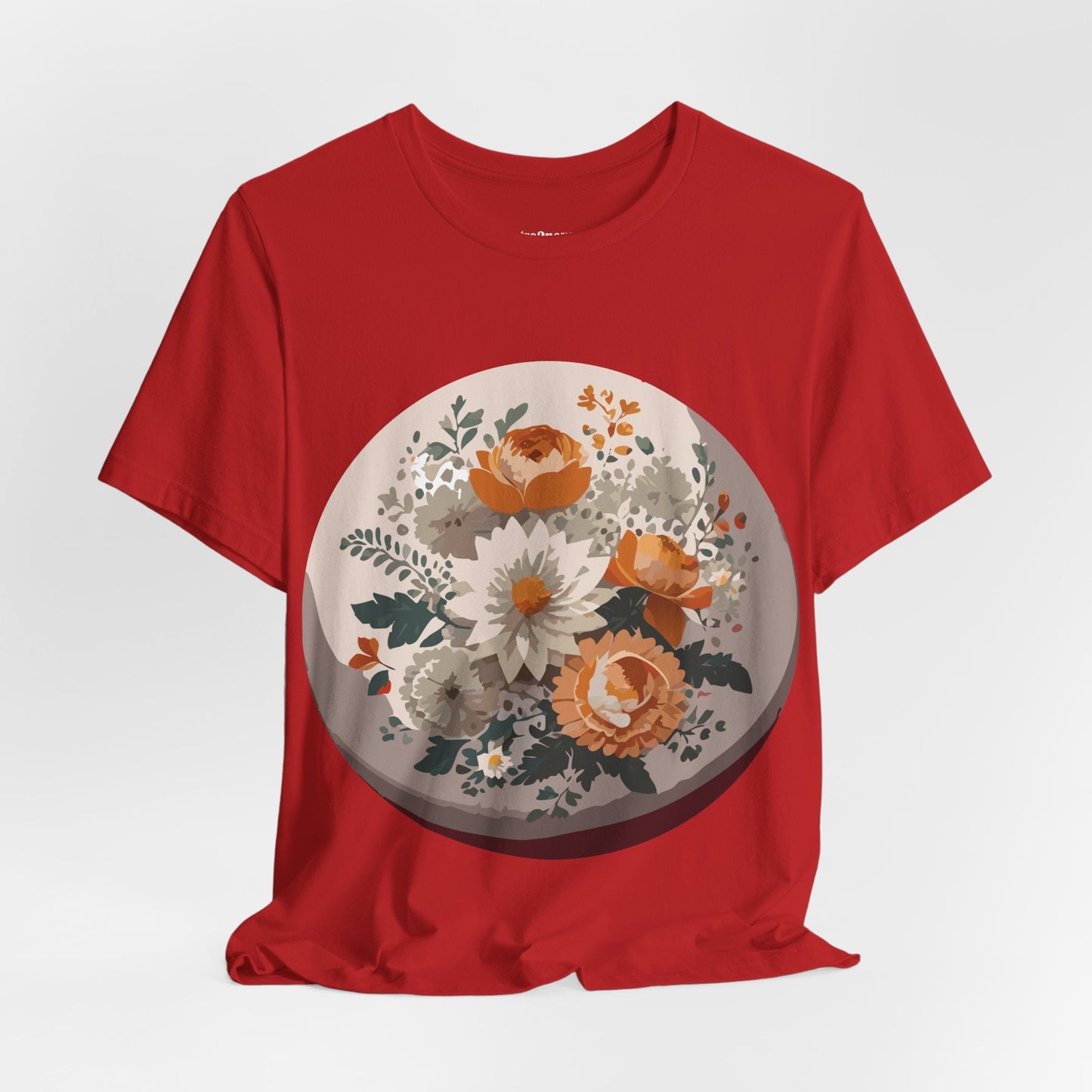 Floral Shirt Unisex Floral Print Jersey Tee Lightweight Breathable From Flowers Collection