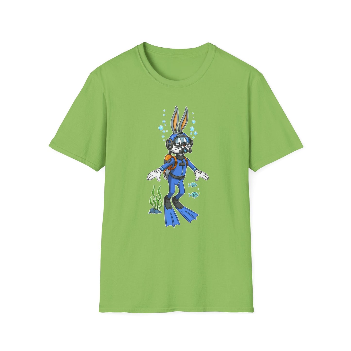 Bugs Bunny T Shirt Unisex Short Sleeve Cartoon Tee Gildan Softstyle 64000 Cotton