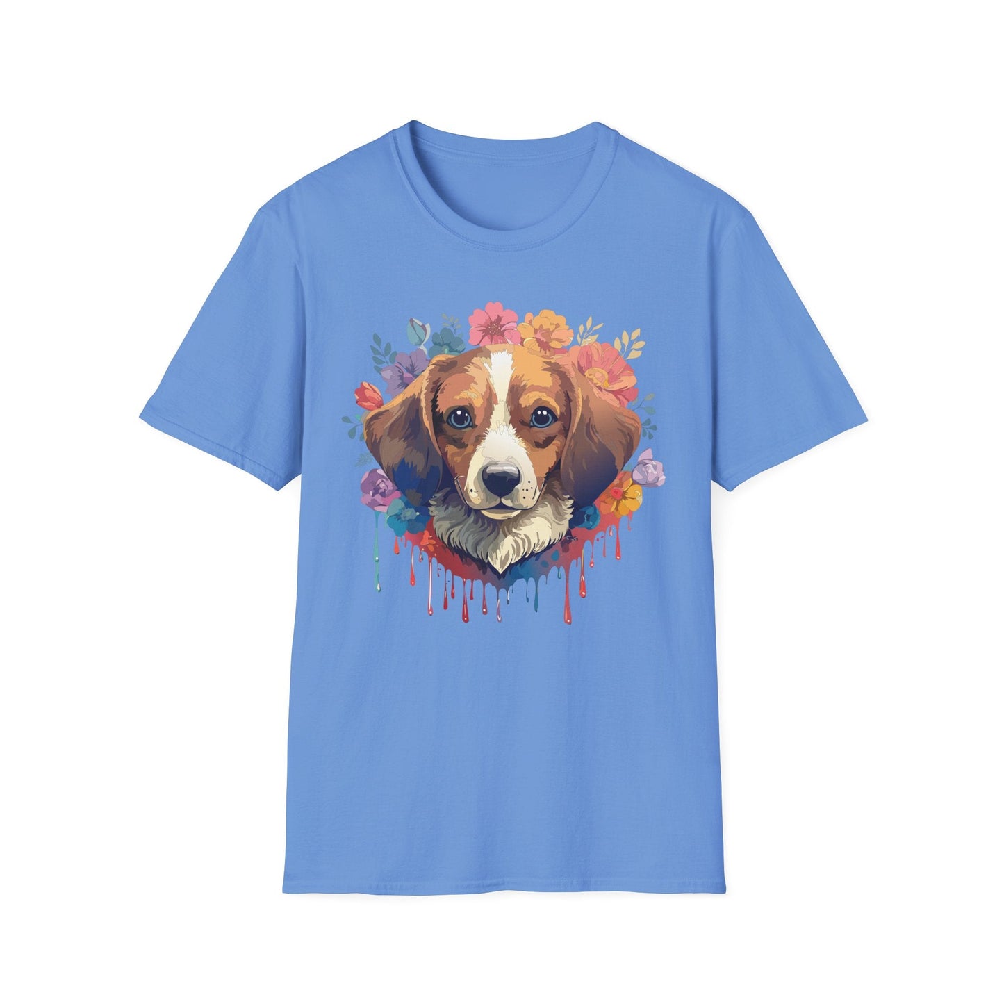 Unisex Dog Shirt Animal Print Tee Gildan Softstyle 64000 Cotton