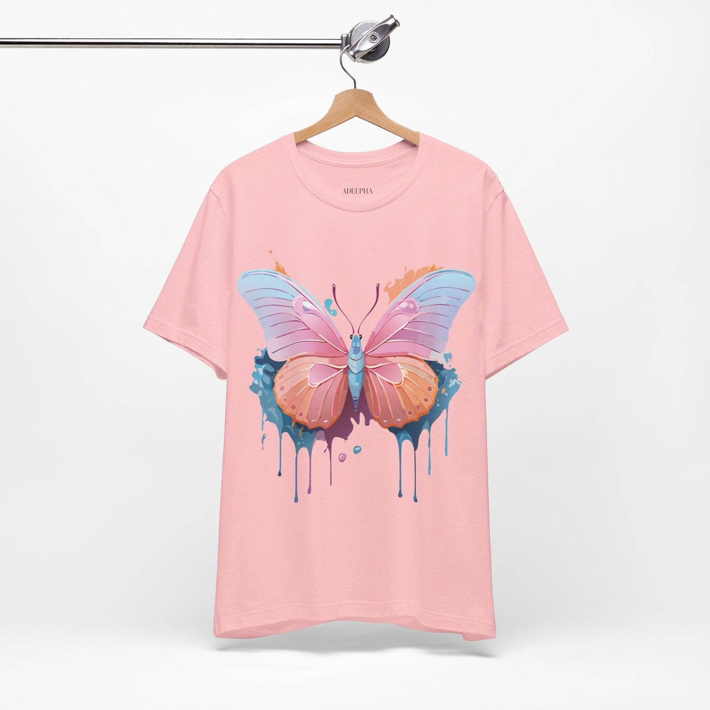 Butterfly Graphic Tee Unisex Short Sleeve Adelpha Vintage Art Shirt