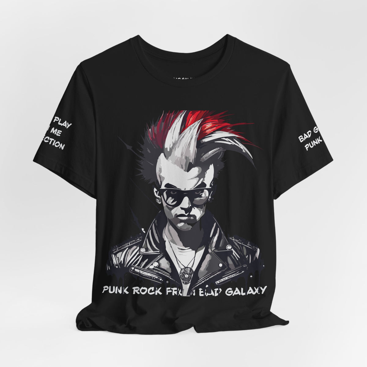Punk Rock Graphic Unisex Cotton Bella+Canvas Tee with Art Design b26