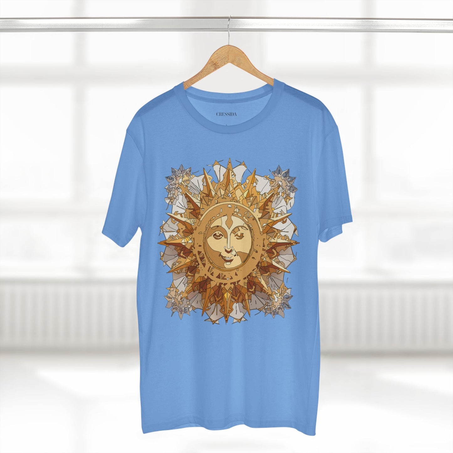 Gold Sun Graphic Unisex 100 Cotton T-Shirt with Golden Art Design 17