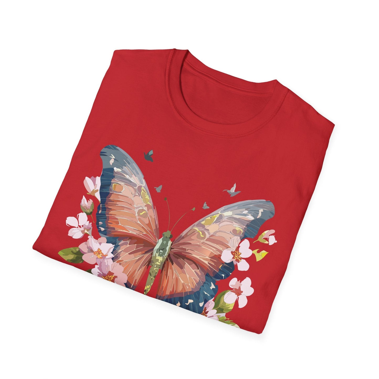 Unisex Monarch Butterfly T Shirt Softstyle 64000 Gildan Ring Spun Cotton Tee Lightweight Comfort