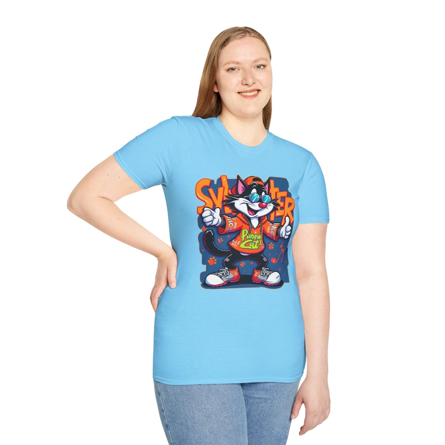 Funny Cartoon Animals Tee Shirt Unisex Gildan Softstyle 64000 Graphic Cartoon Tee